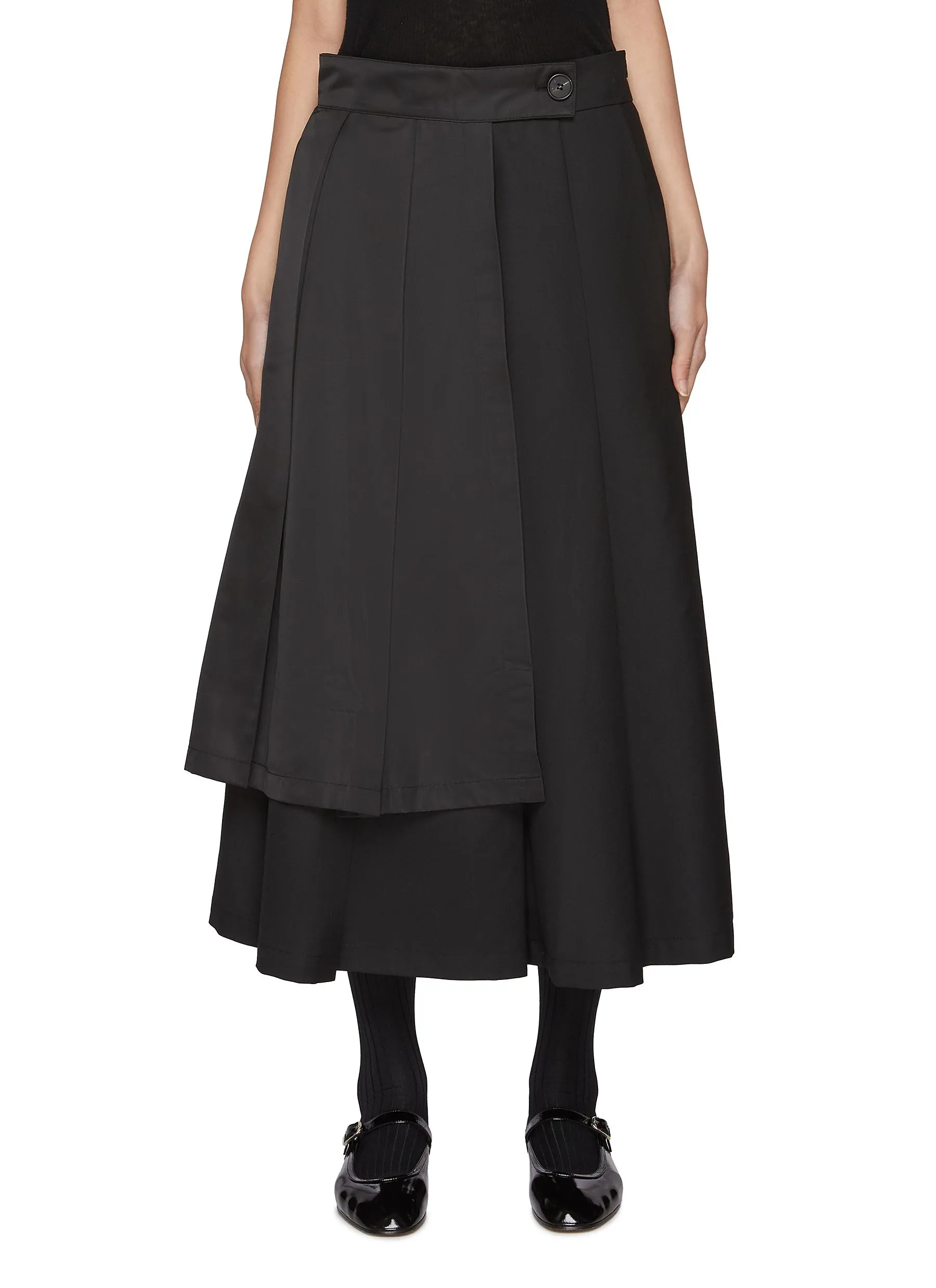 -----------EUNOIA  ---- ------------ ----Pleat Wrap Skirt --