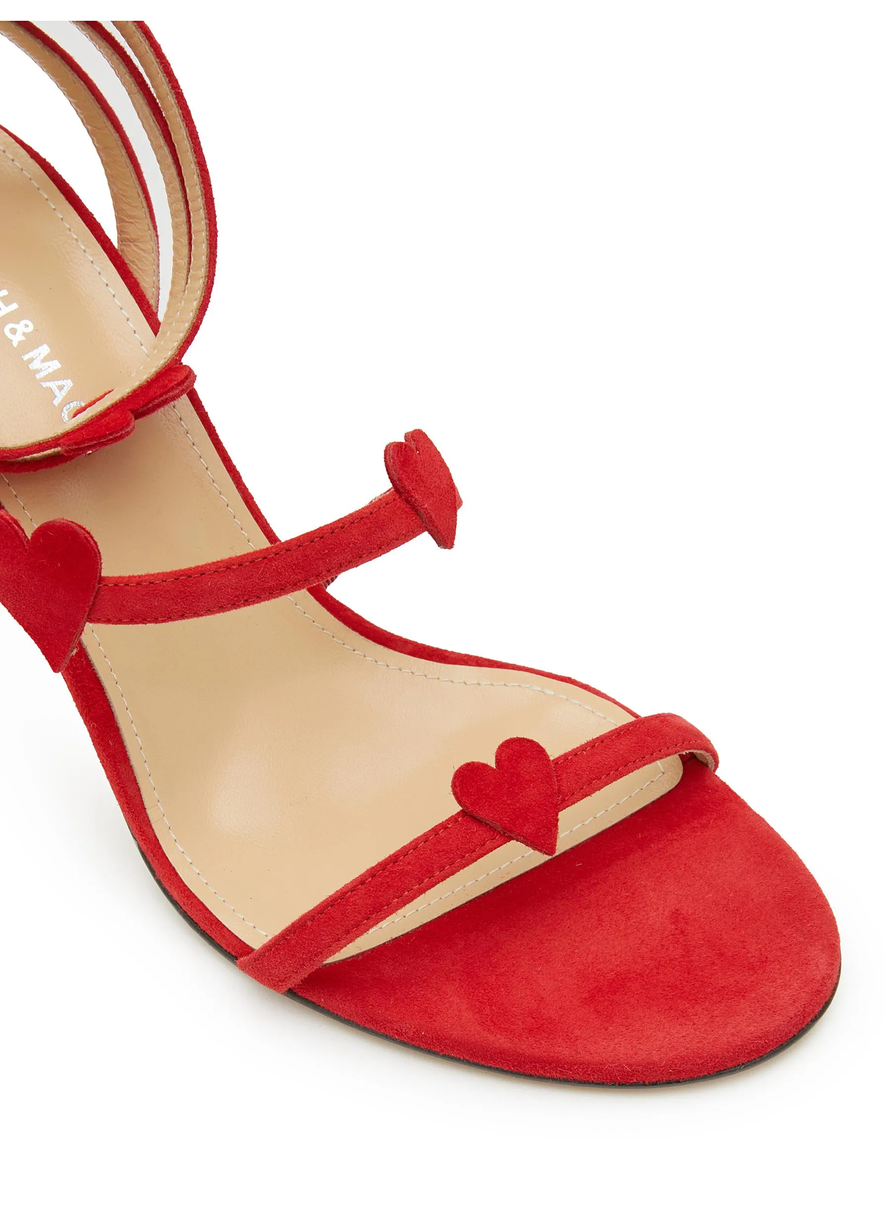 -----------MACH & MACH  ---- ------------ ----Petit Coeur 85 Suede Wrap Sandals --