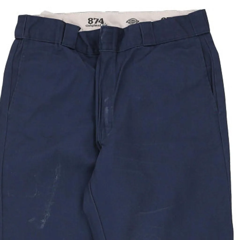 874 Dickies Trousers - 34W 32L Navy Cotton Blend