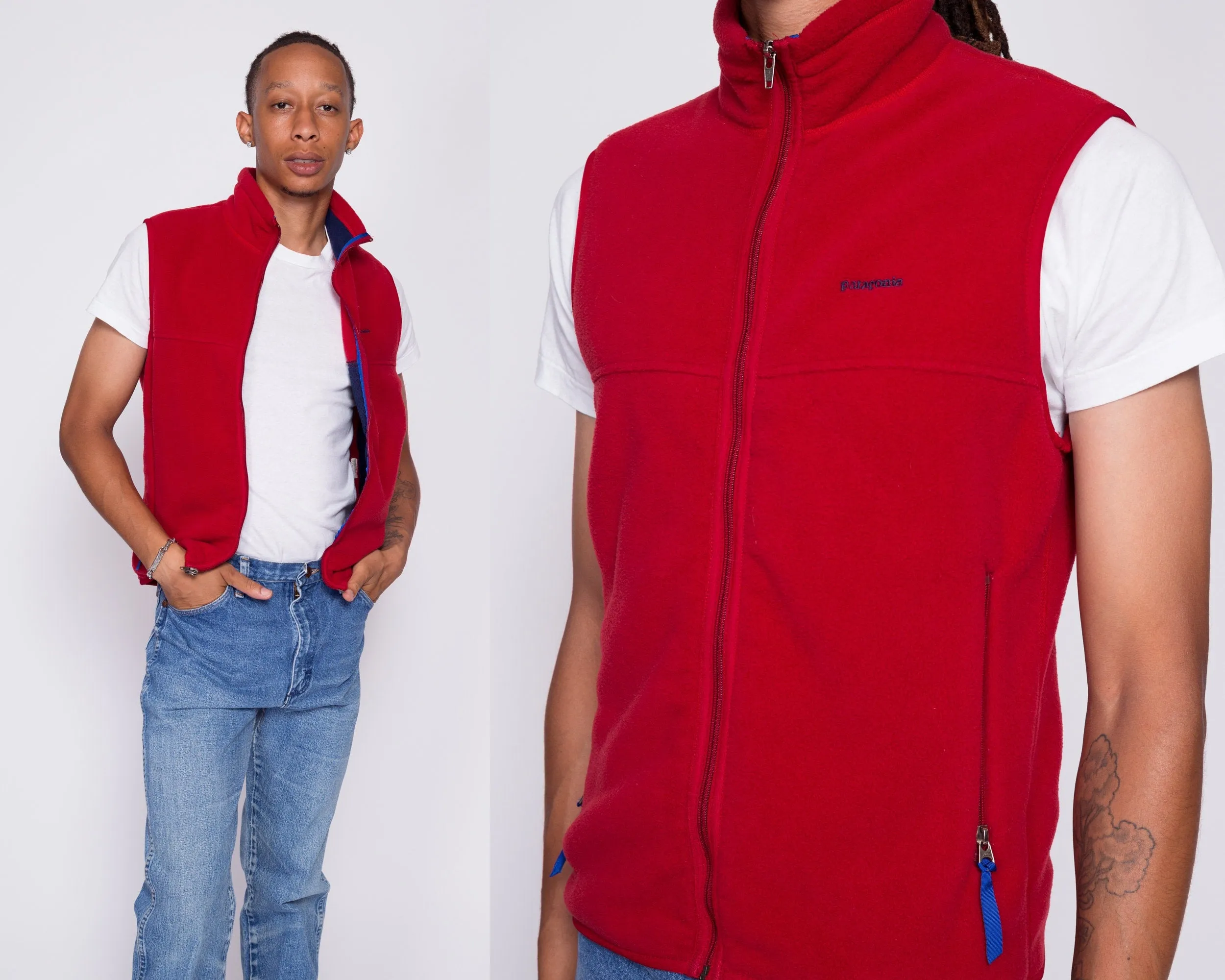 90s Patagonia Synchilla Red Fleece Vest - Men's Small