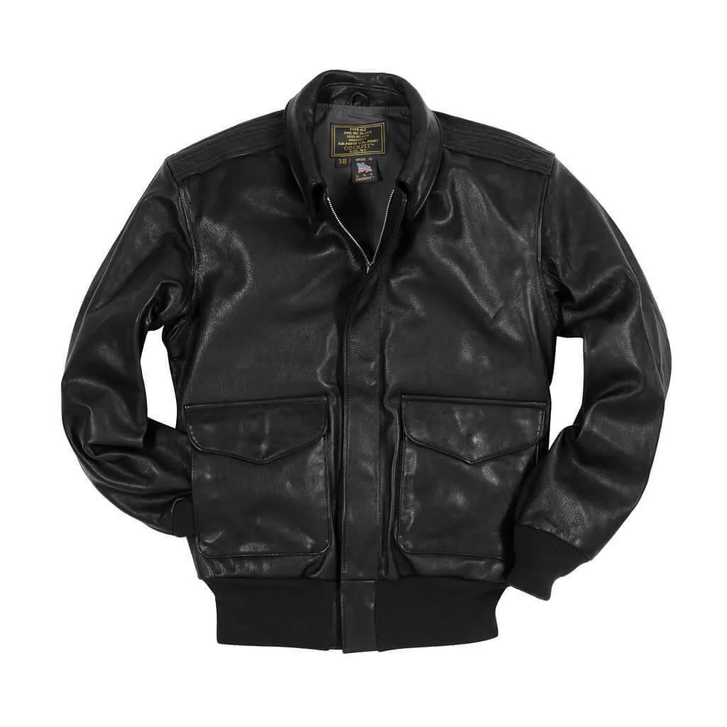 A2 pilot leather jacket for men black cockpit'usa \z 21v41\