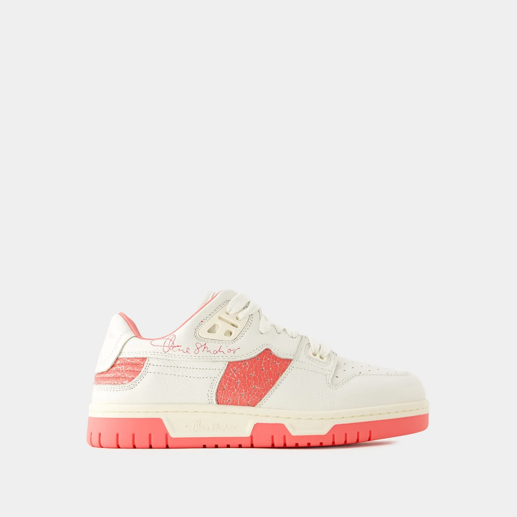 Acne Studios  08sthlm Low Pop M Sneakers - Acne Studios - Leather - White/Pink