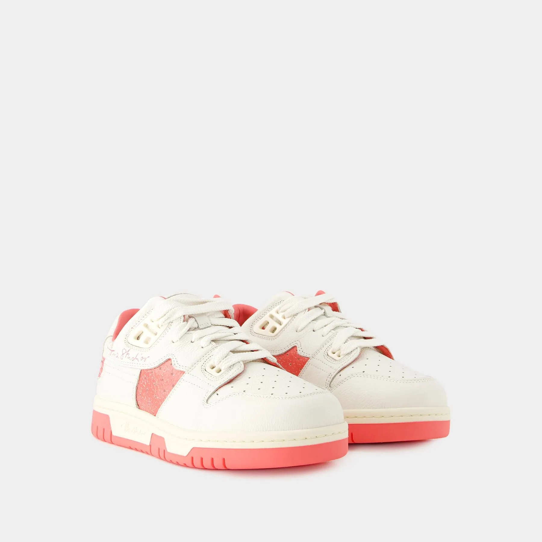 Acne Studios  08sthlm Low Pop M Sneakers - Acne Studios - Leather - White/Pink