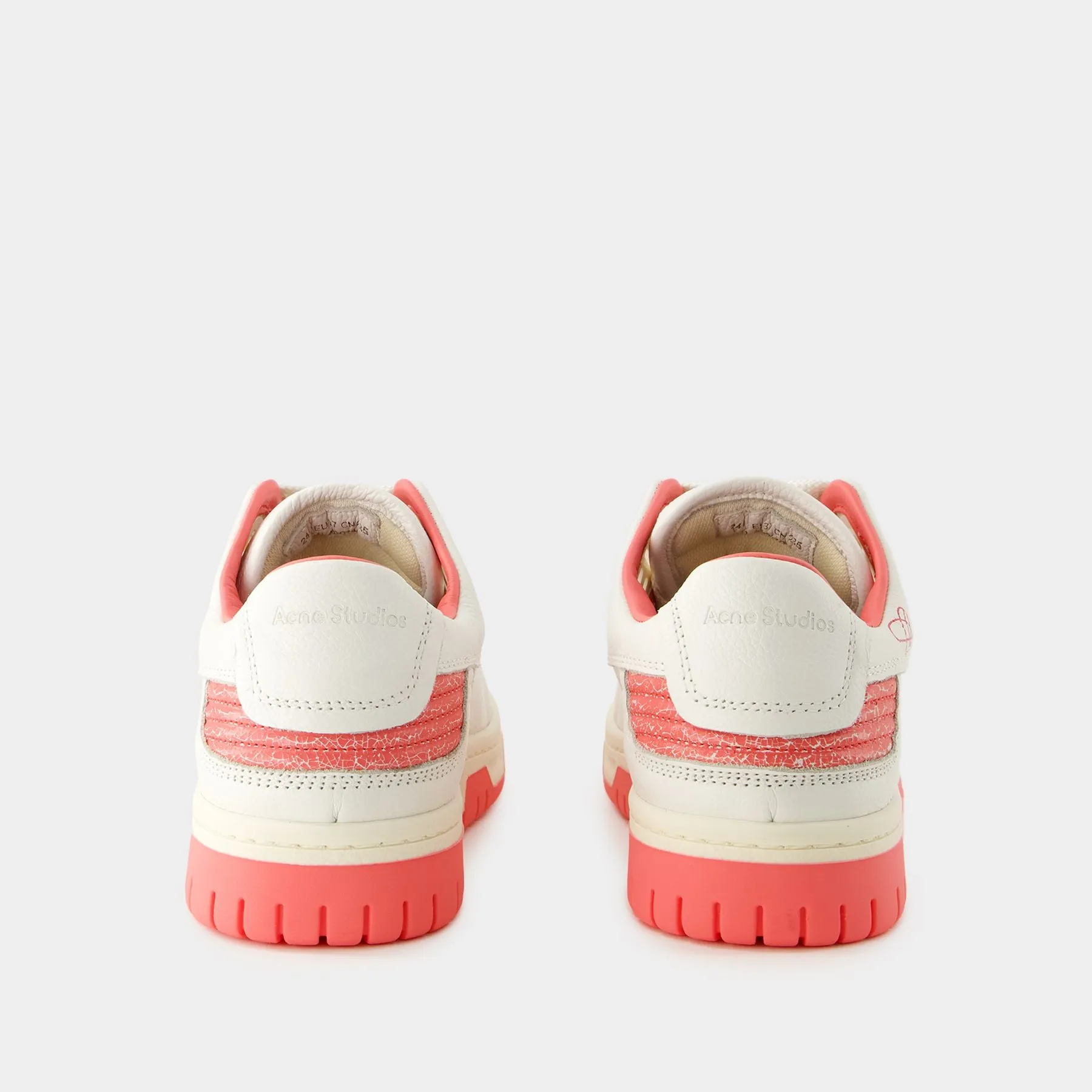 Acne Studios  08sthlm Low Pop M Sneakers - Acne Studios - Leather - White/Pink