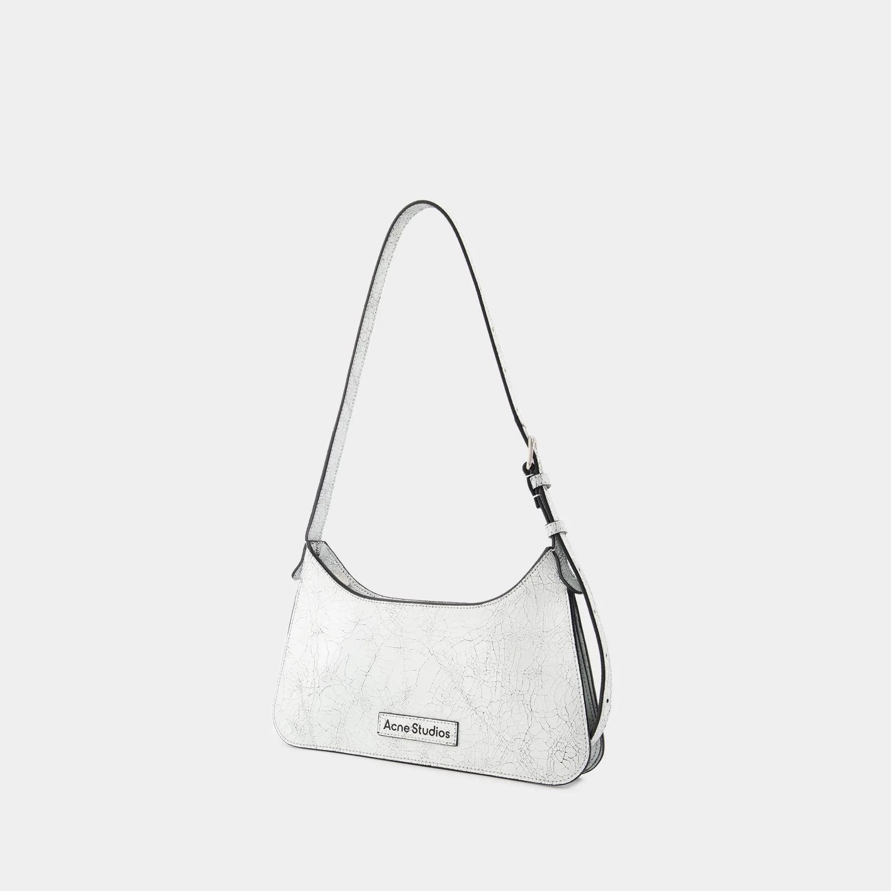 Acne Studios  Platt Mini Crackle Hobo Bag - Acne Studios - Leather - White