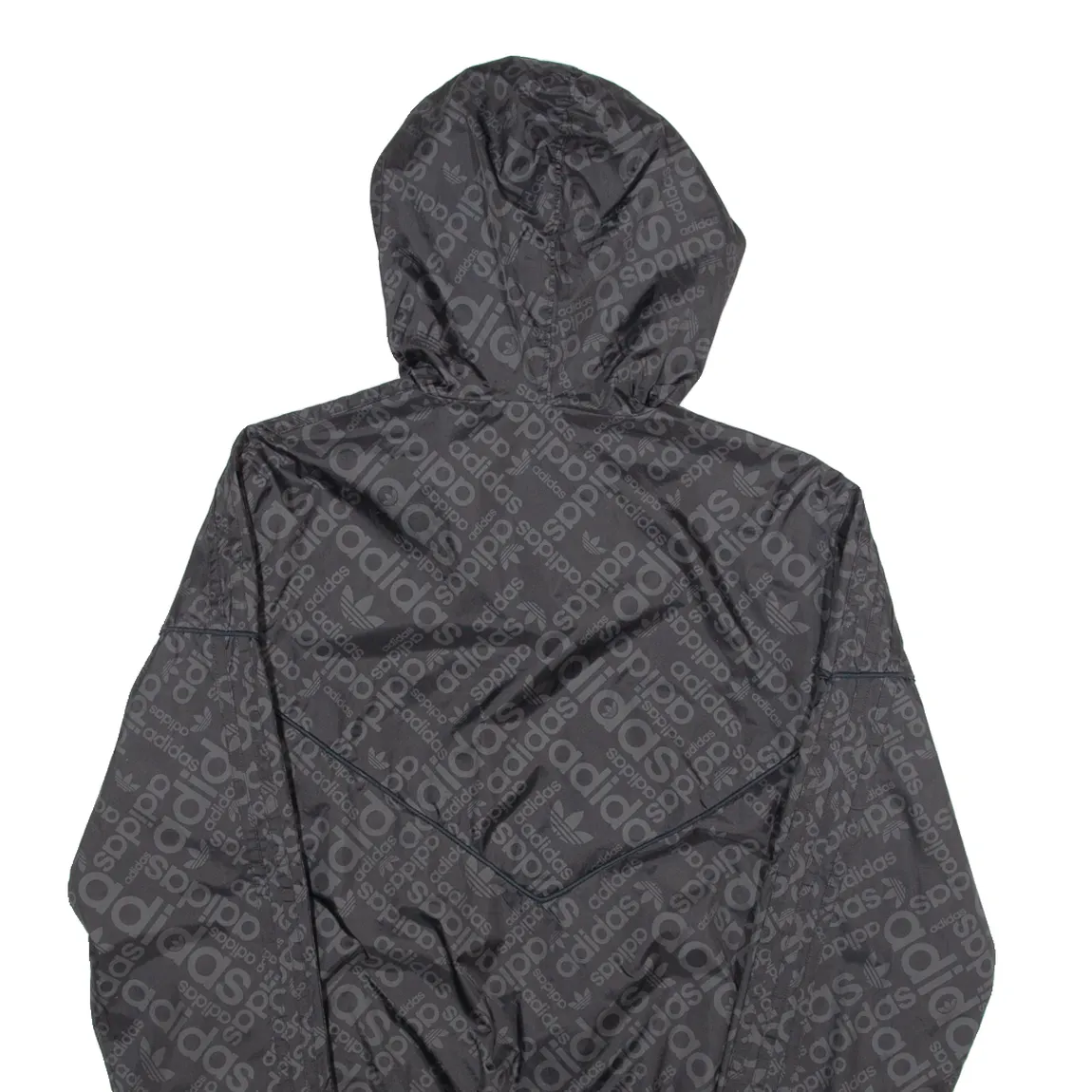 ADIDAS ORIGINALS Mesh Lined All Over Print Mens Track Jacket Black Hooded S