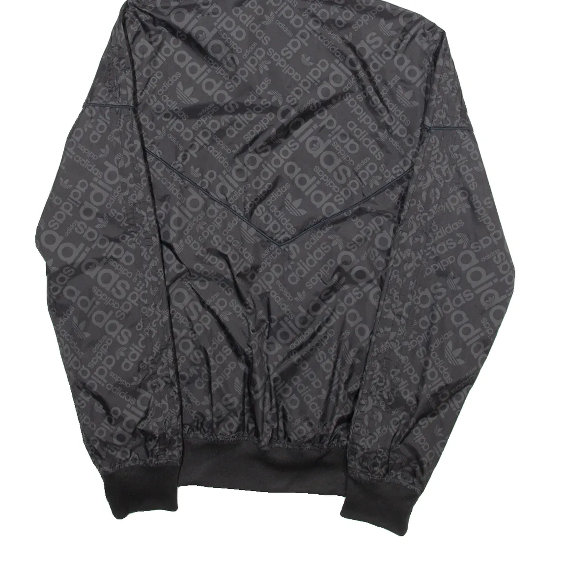 ADIDAS ORIGINALS Mesh Lined All Over Print Mens Track Jacket Black Hooded S