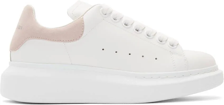 Alexander McQueen White & Pink Oversized Sneakers