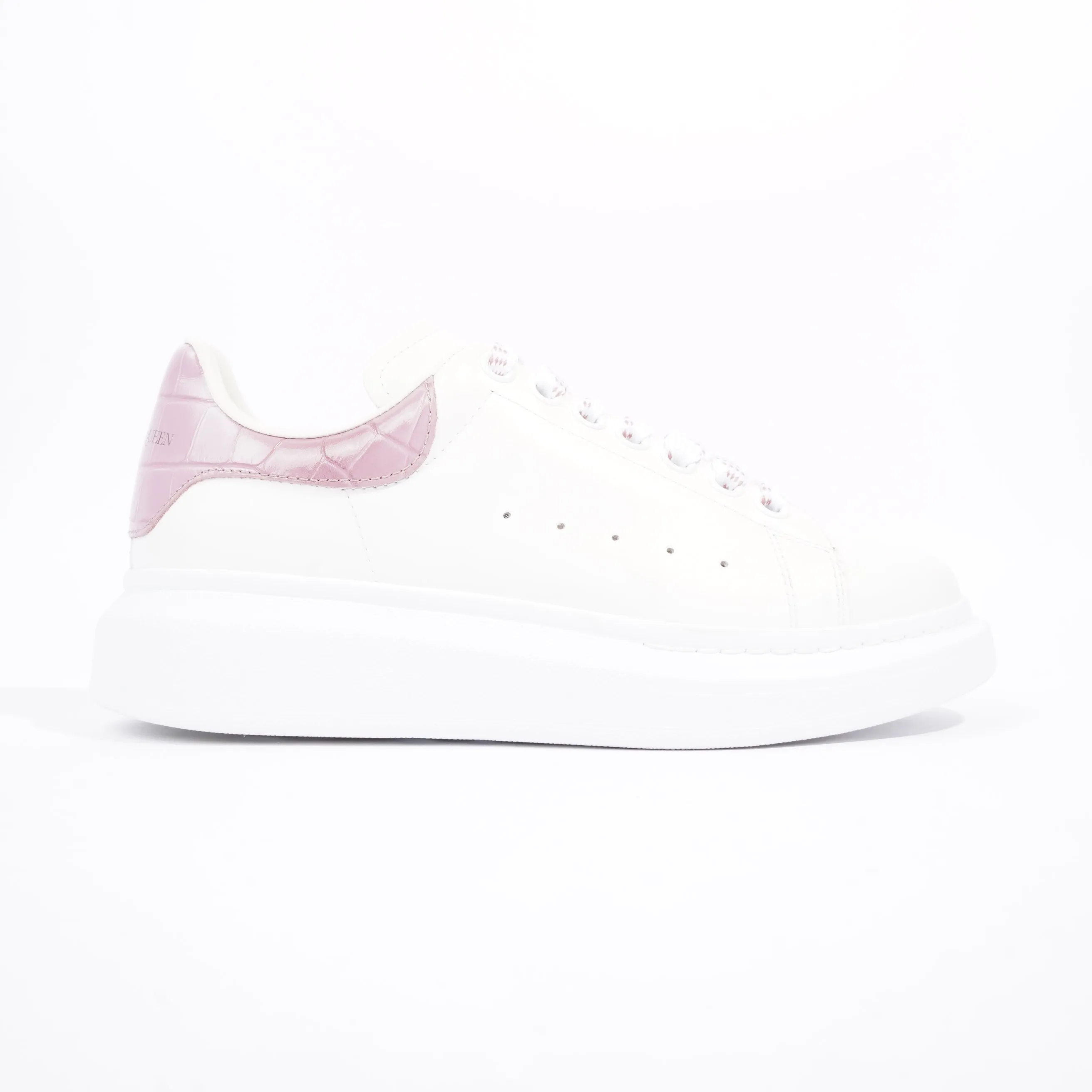 Alexander McQueen Womens Oversized Sneakers White / Pink Tab EU 37 / UK 4