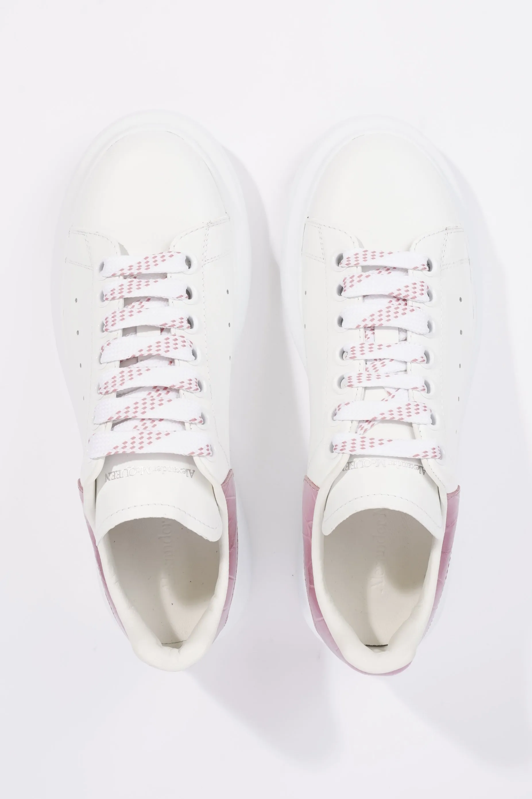 Alexander McQueen Womens Oversized Sneakers White / Pink Tab EU 37 / UK 4