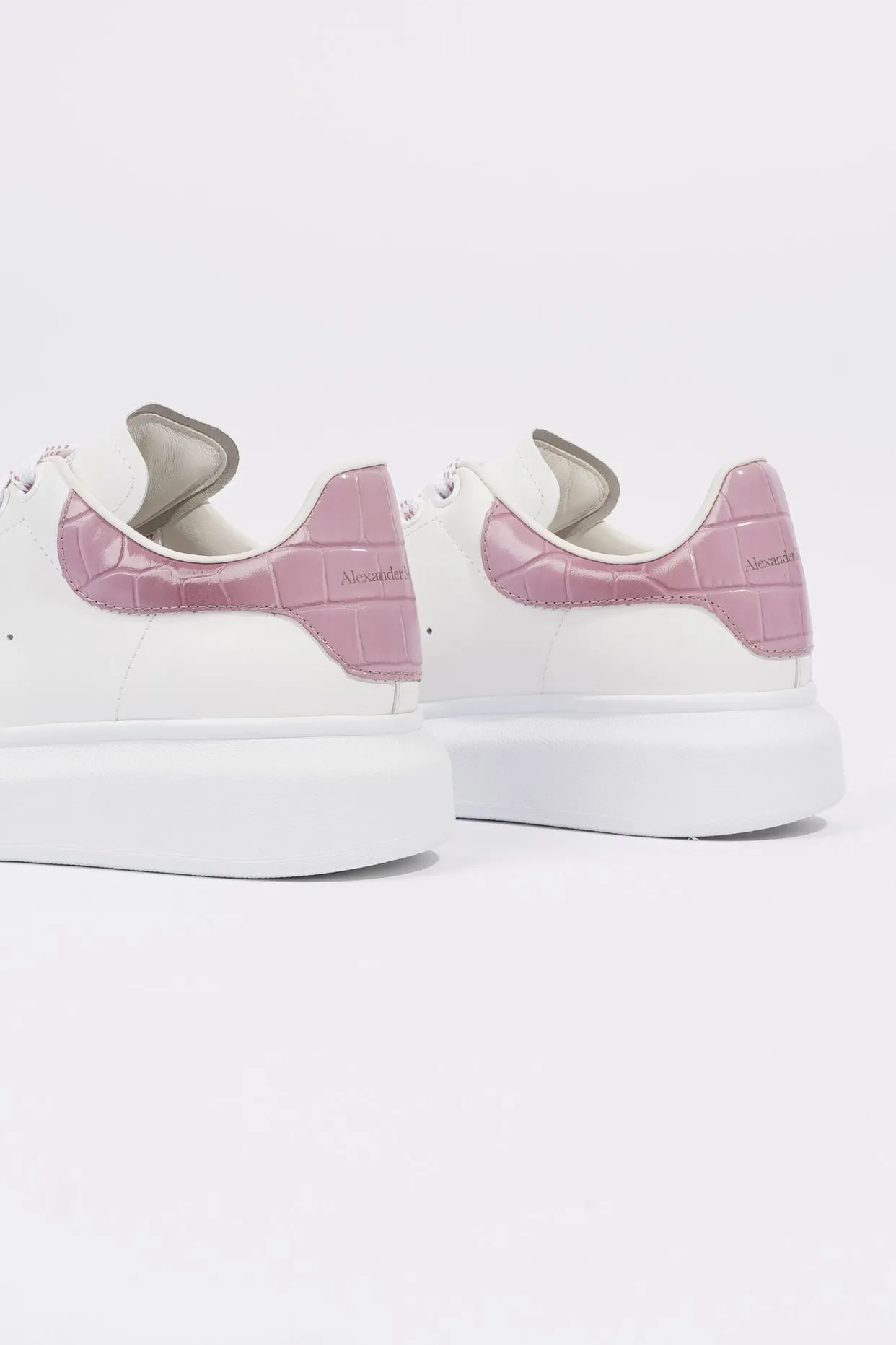 Alexander McQueen Womens Oversized Sneakers White / Pink Tab EU 37 / UK 4