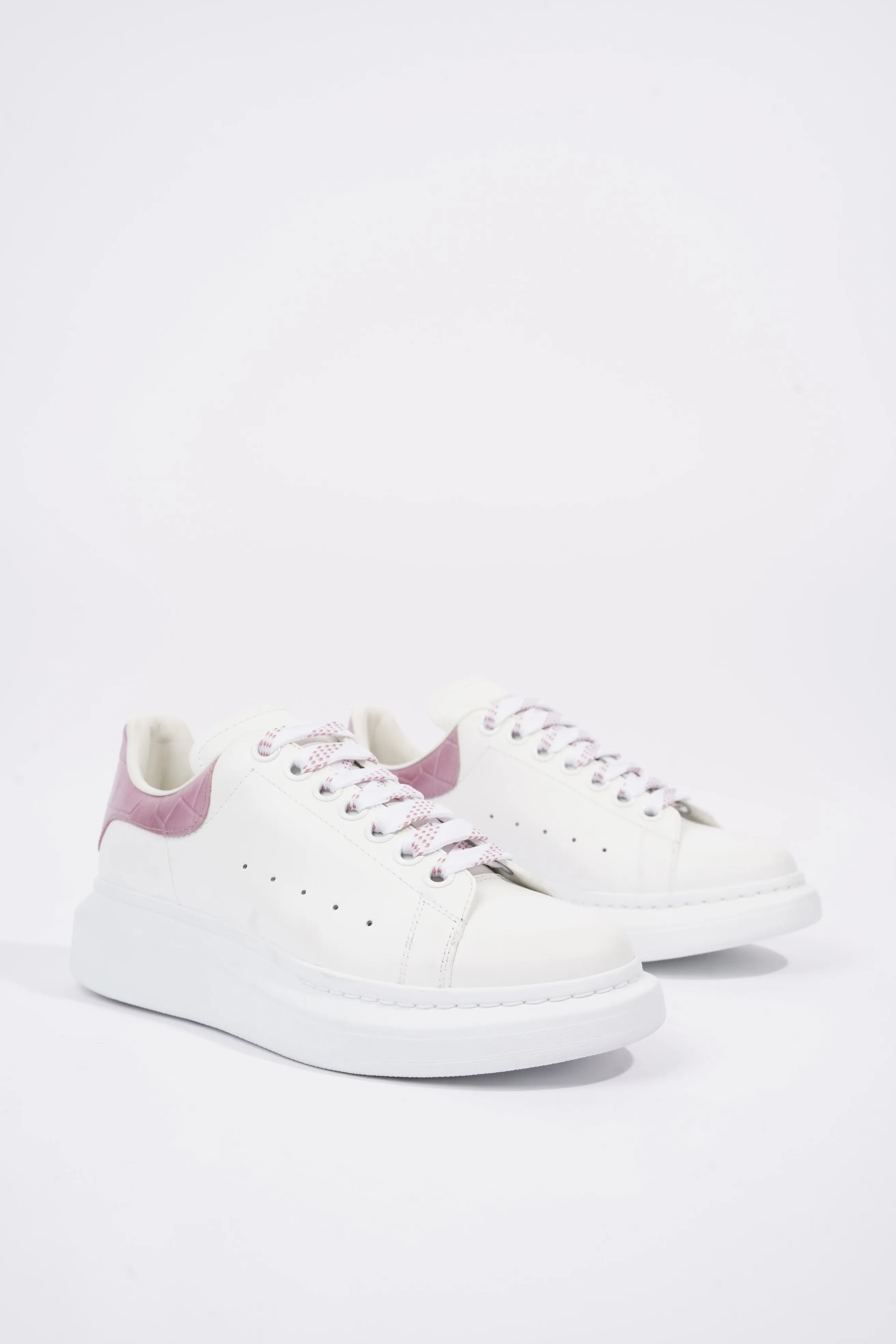 Alexander McQueen Womens Oversized Sneakers White / Pink Tab EU 37 / UK 4