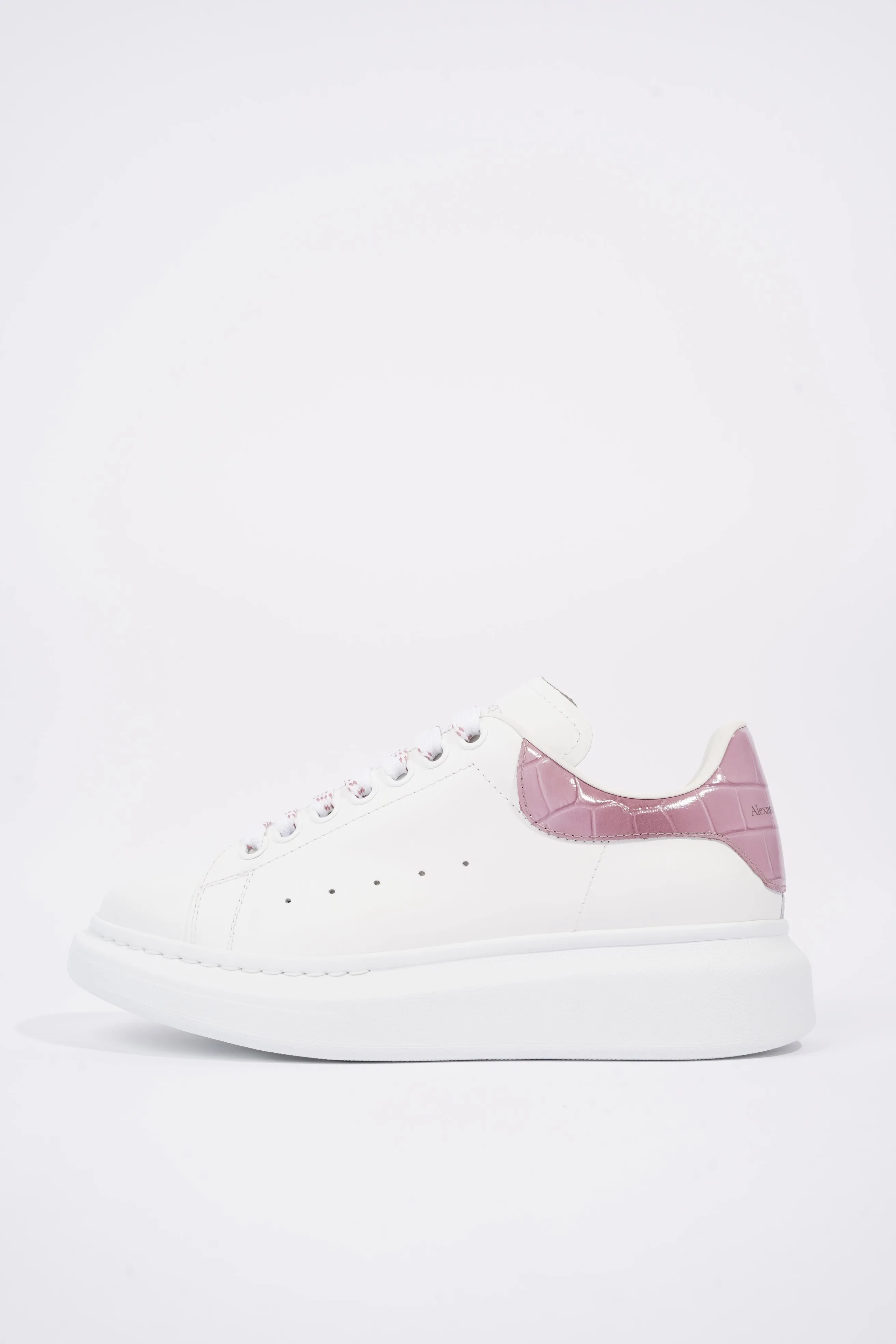 Alexander McQueen Womens Oversized Sneakers White / Pink Tab EU 37 / UK 4