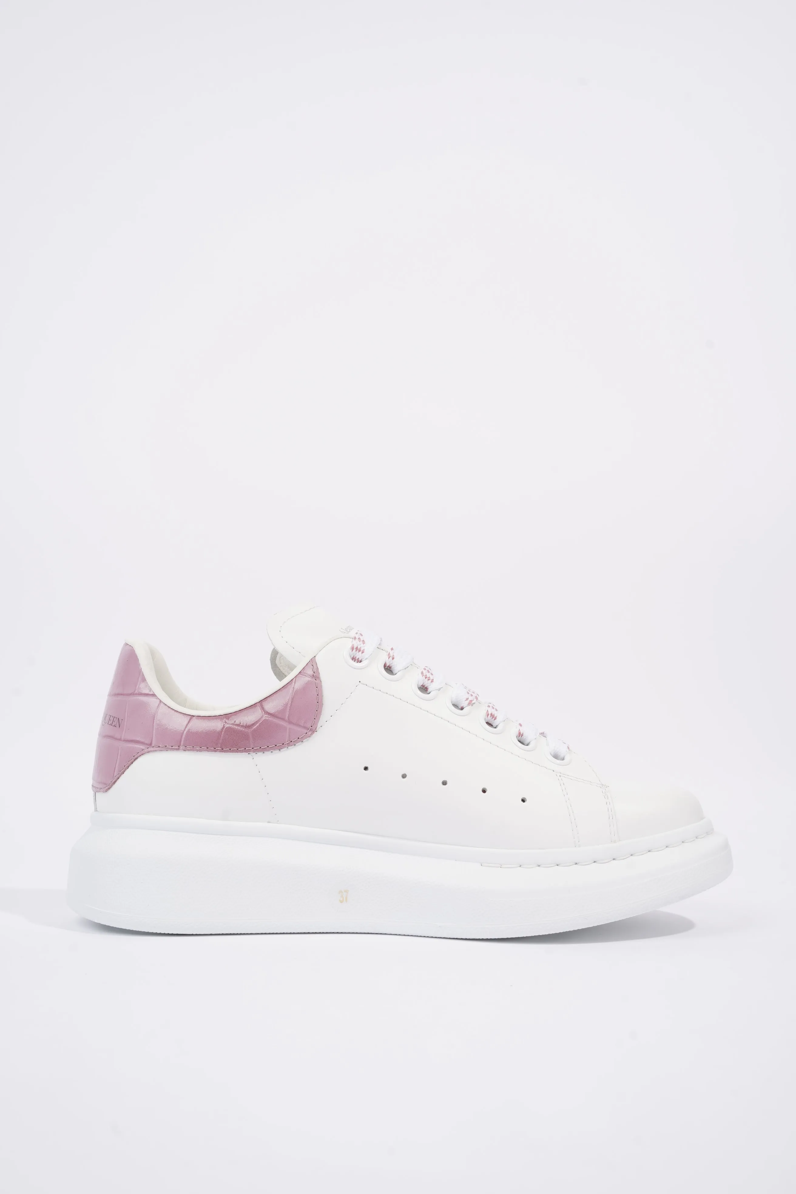 Alexander McQueen Womens Oversized Sneakers White / Pink Tab EU 37 / UK 4