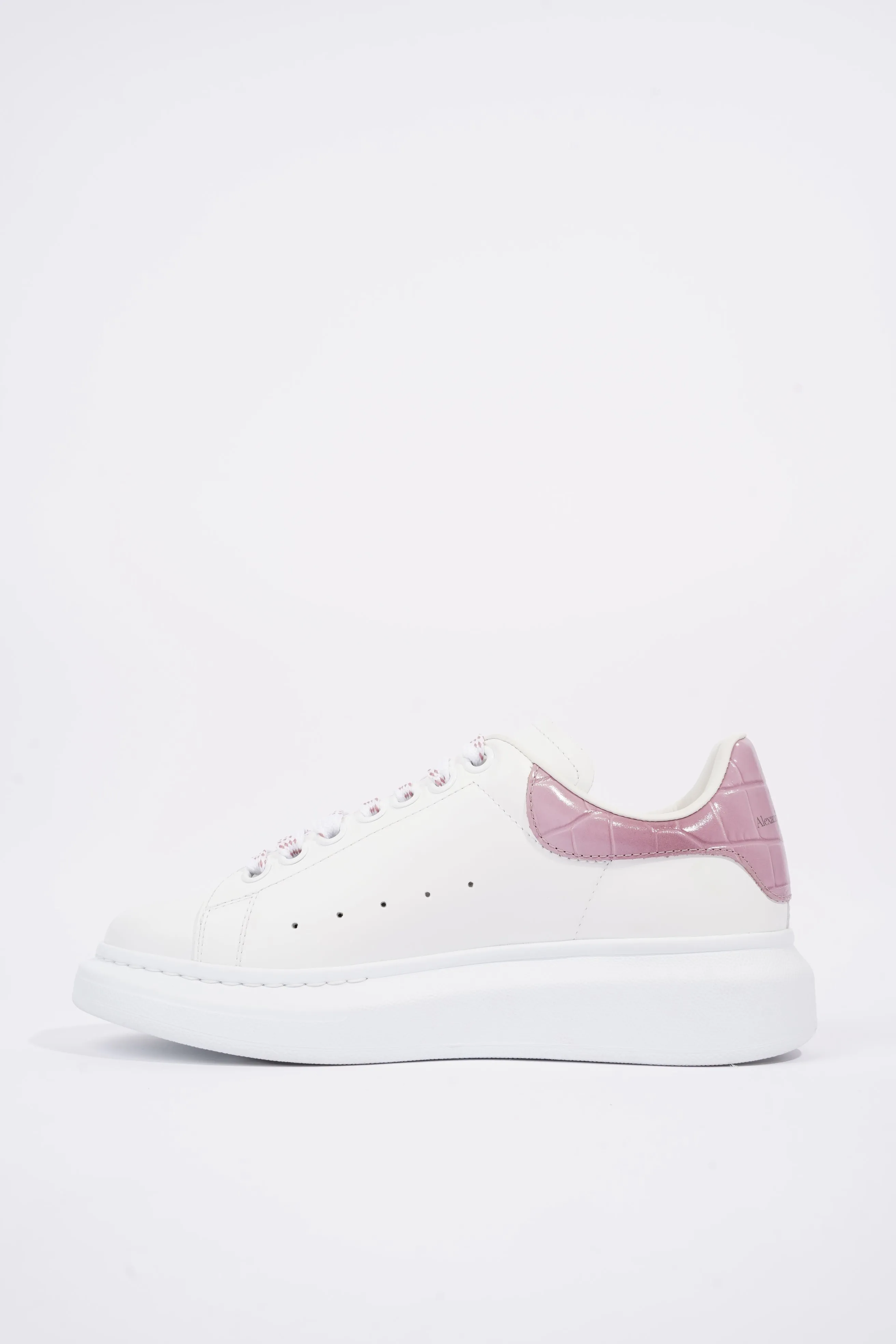 Alexander McQueen Womens Oversized Sneakers White / Pink Tab EU 37 / UK 4