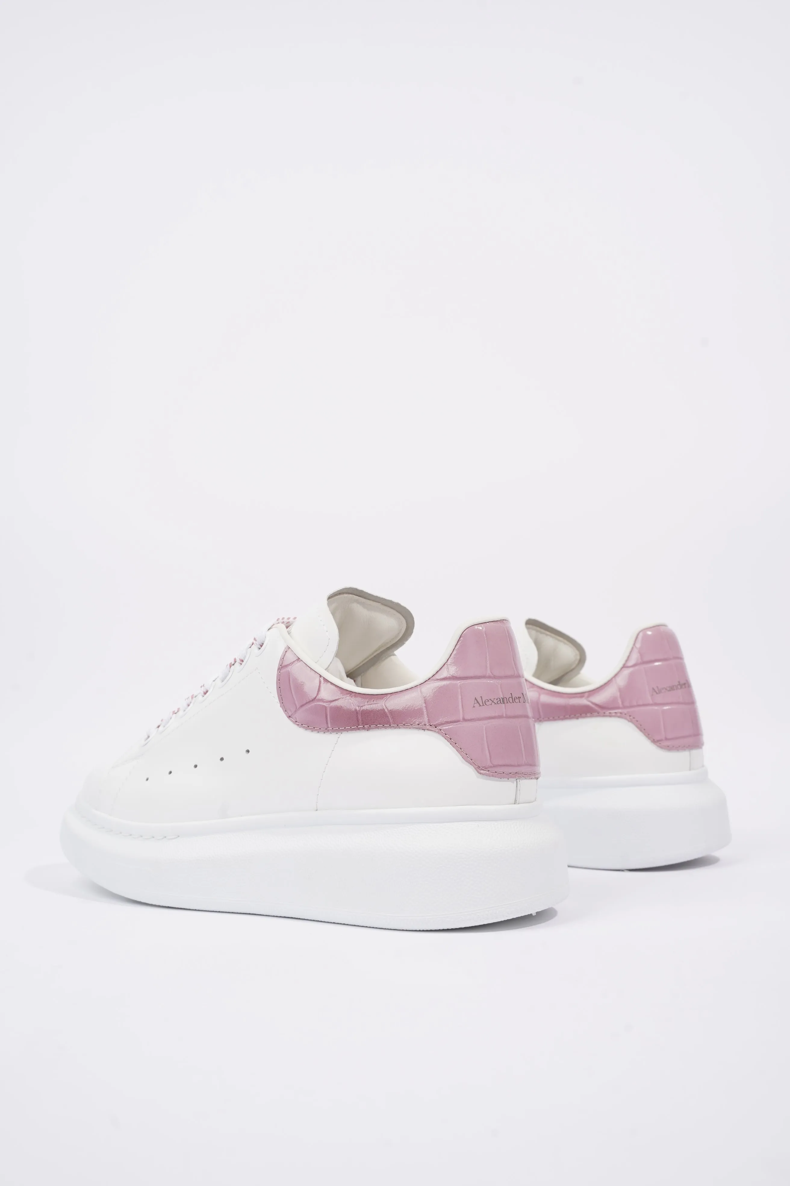 Alexander McQueen Womens Oversized Sneakers White / Pink Tab EU 37 / UK 4