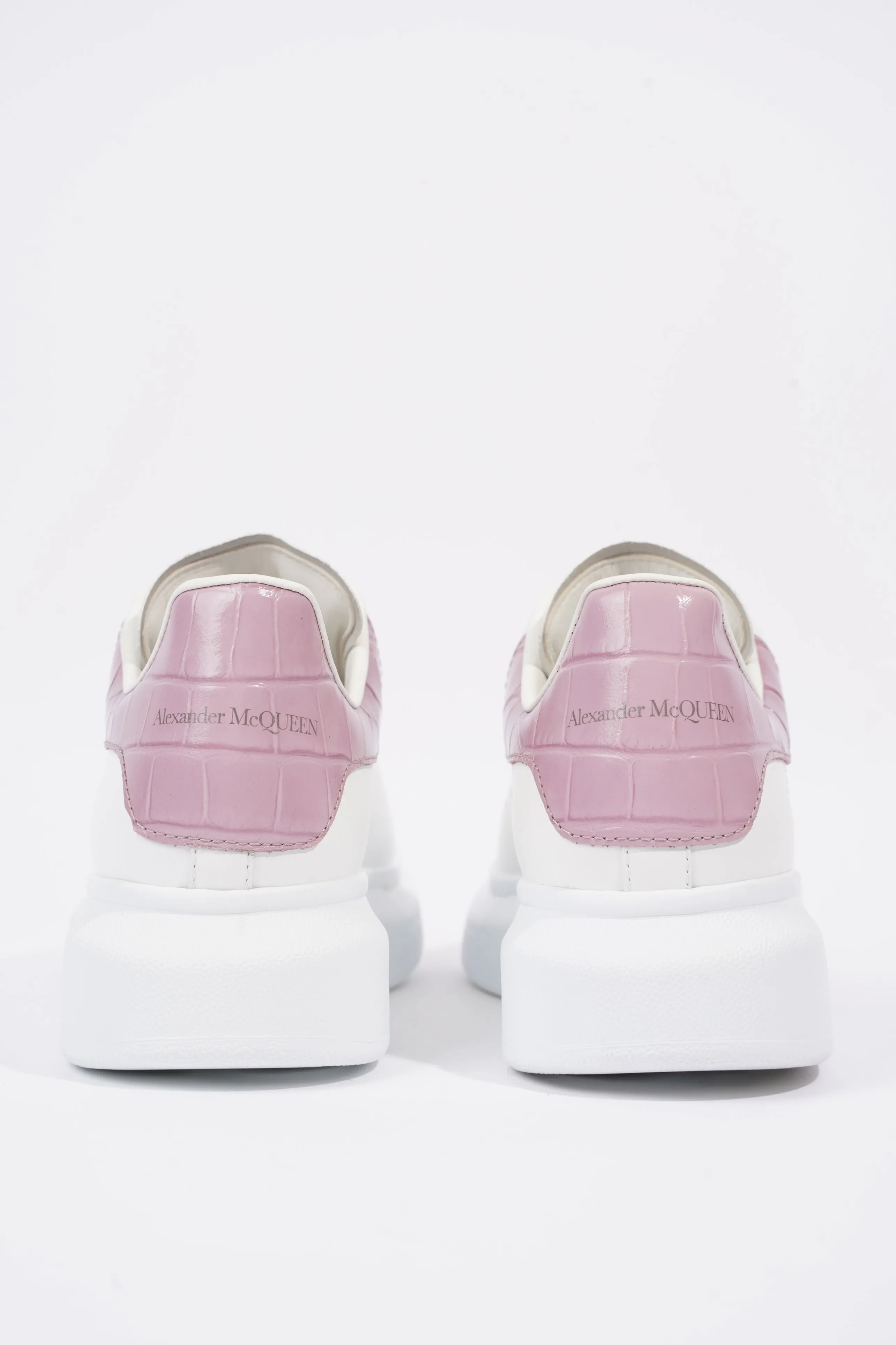 Alexander McQueen Womens Oversized Sneakers White / Pink Tab EU 37 / UK 4