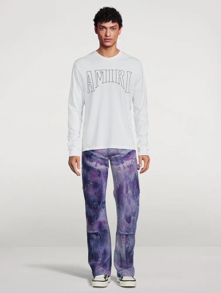 AMIRI Cracked Tie Dye Straight-Leg Carpenter Jeans