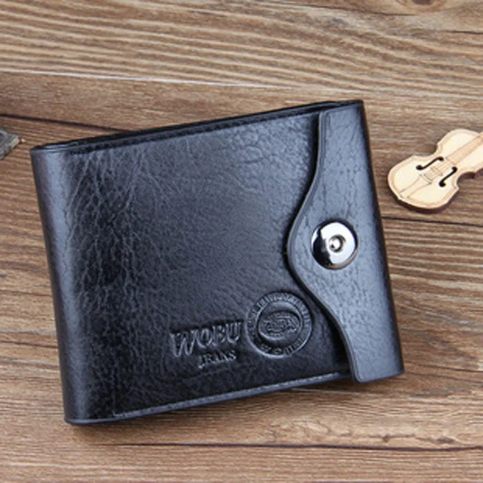 and exquisite Mens Leather Bifold ID Cards Holder Coin Pocket Bag Slim Purse