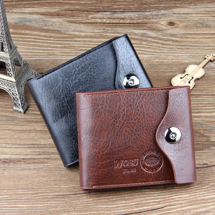 and exquisite Mens Leather Bifold ID Cards Holder Coin Pocket Bag Slim Purse