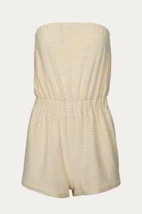 ANISE STRAPLESS COTTON-TERRY ROMPER