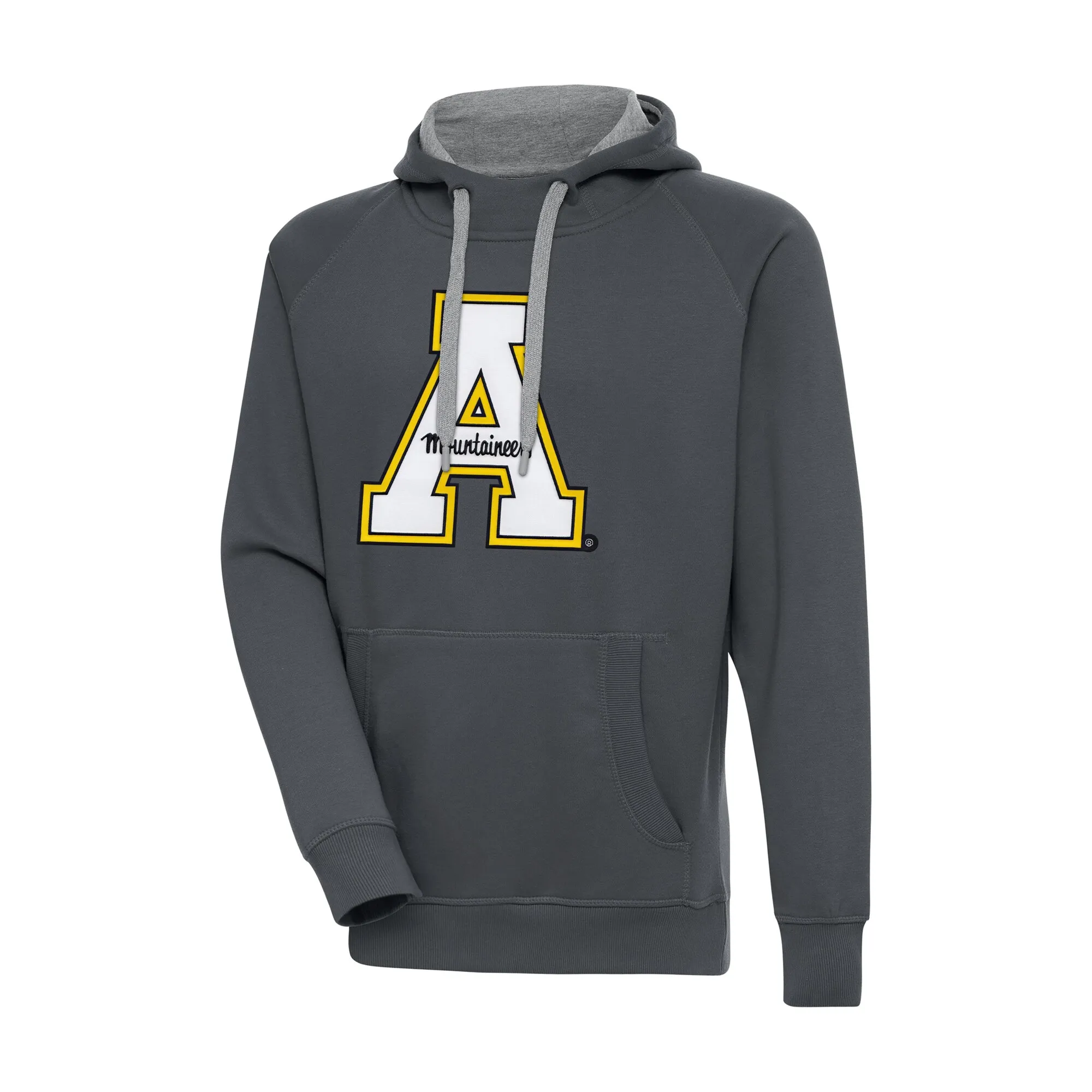 Antigua Appalachian State Mountaineers Charcoal Big & Tall Victory Pullover Hoodie