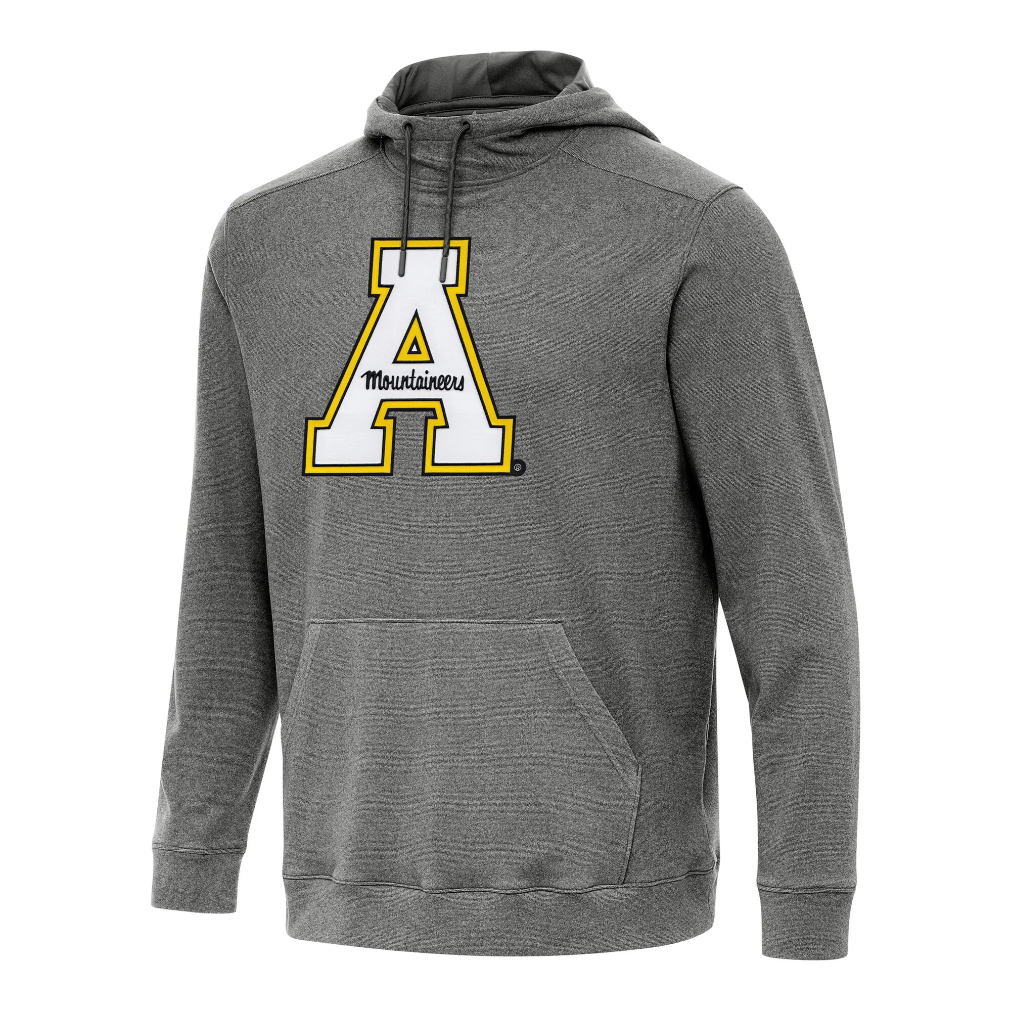 Antigua Appalachian State Mountaineers Heather Charcoal Cloud Pullover Hoodie