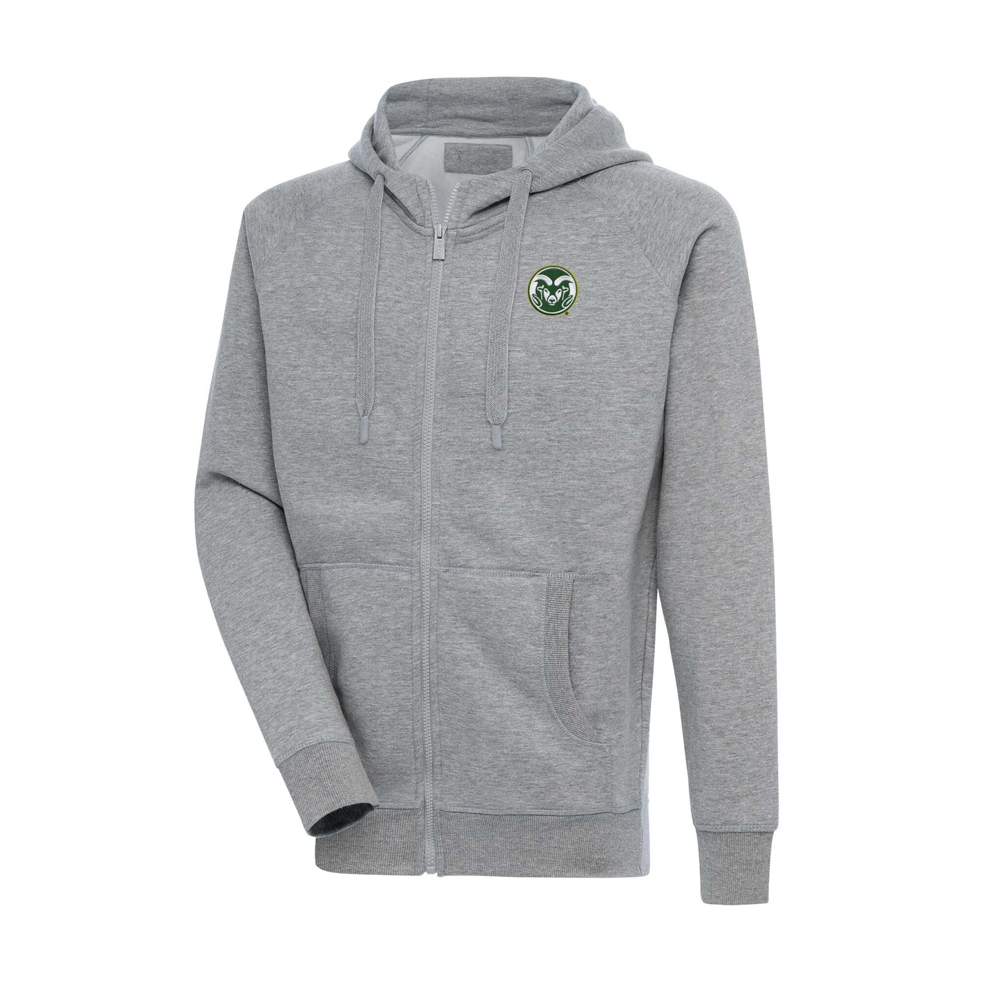 Antigua Colorado State Rams Heather Gray Big & Tall Victory Full-Zip Hoodie Jacket