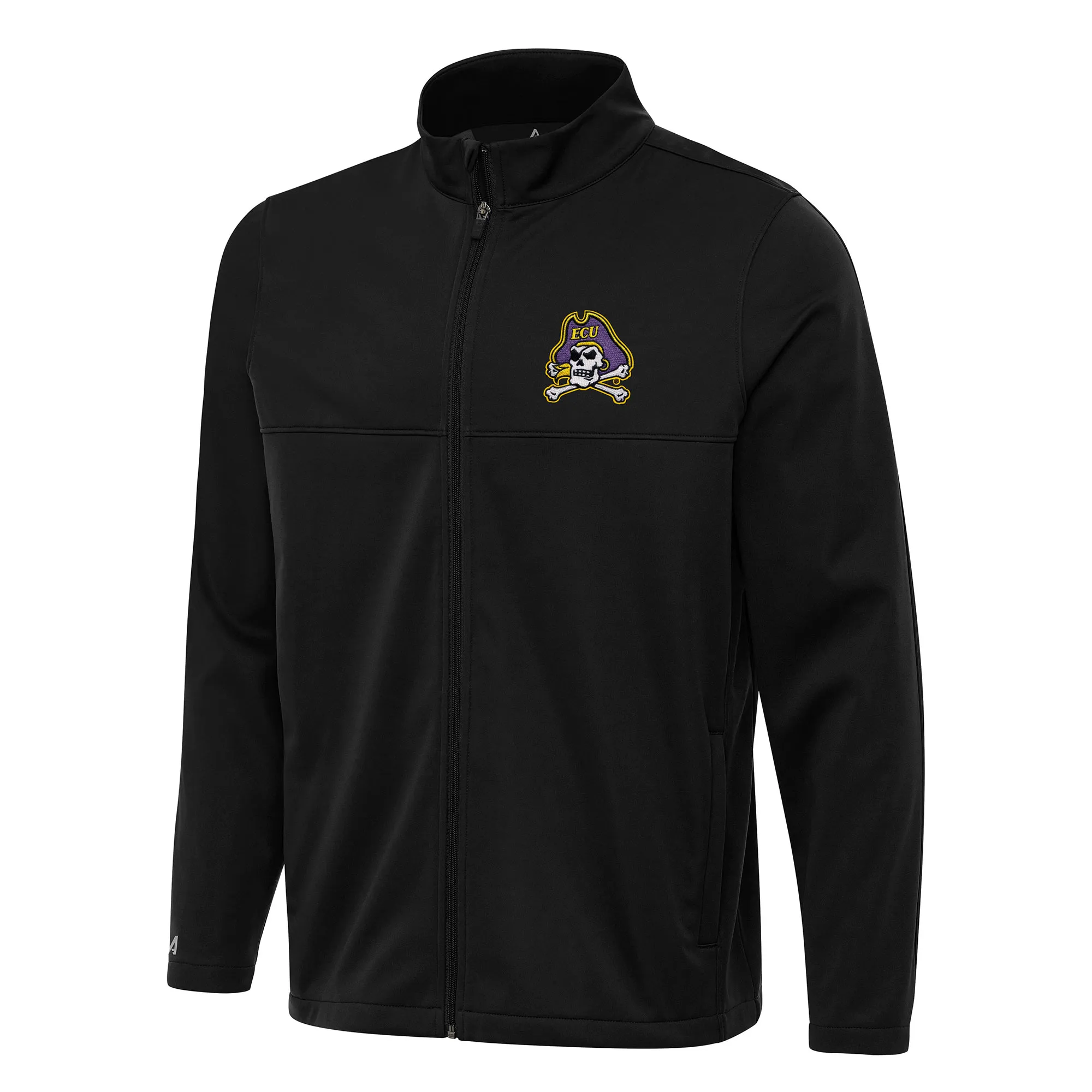 Antigua ECU Pirates Black Links 2 Full-Zip Golf Jacket