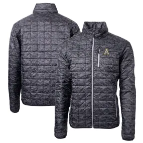 Appalachian State Mountaineers  Cutter & Buck Black Rainier Primaloft Eco Full-Zip Hooded Jacket