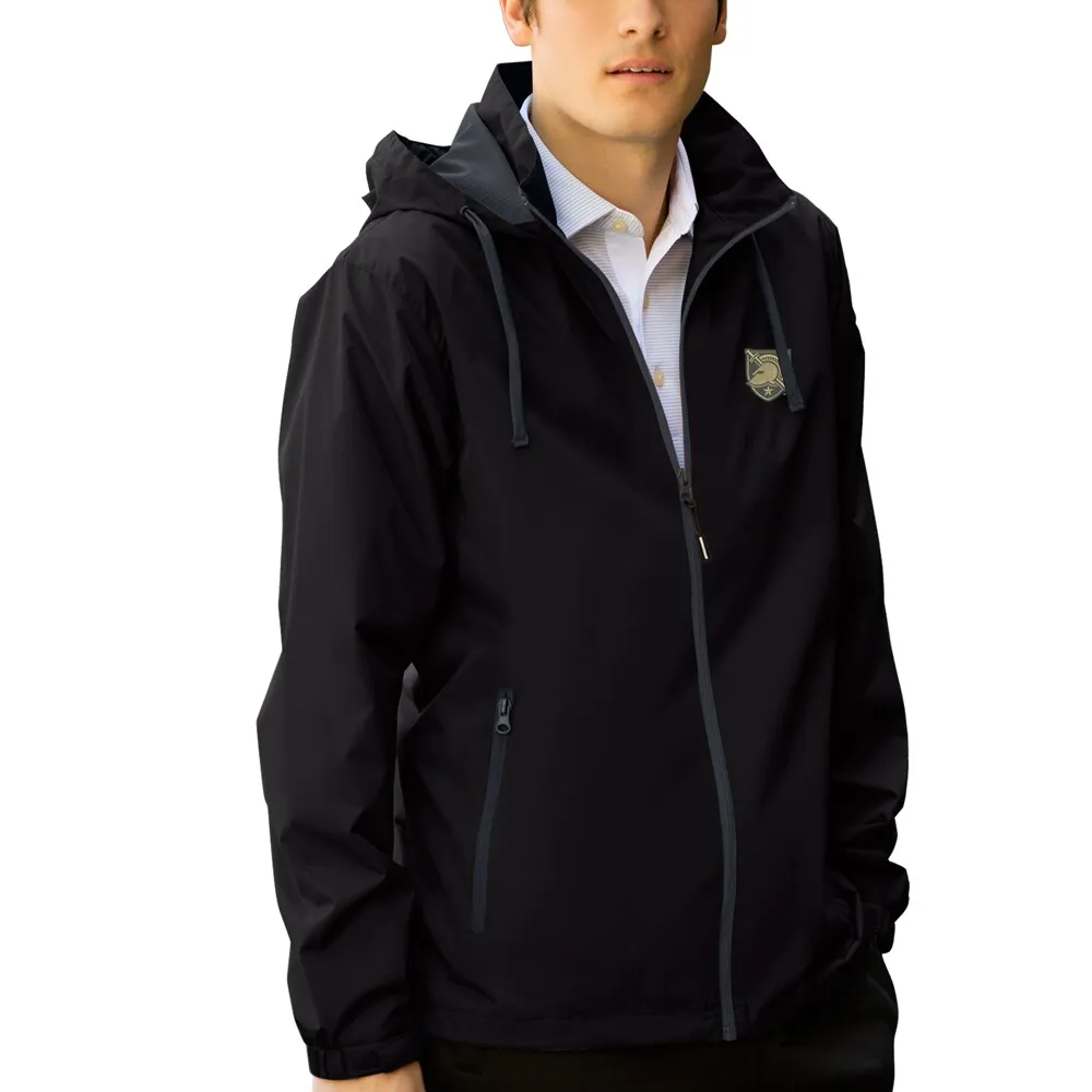 Army Black Knights Black/Charcoal Club Full-Zip Hooded Jacket