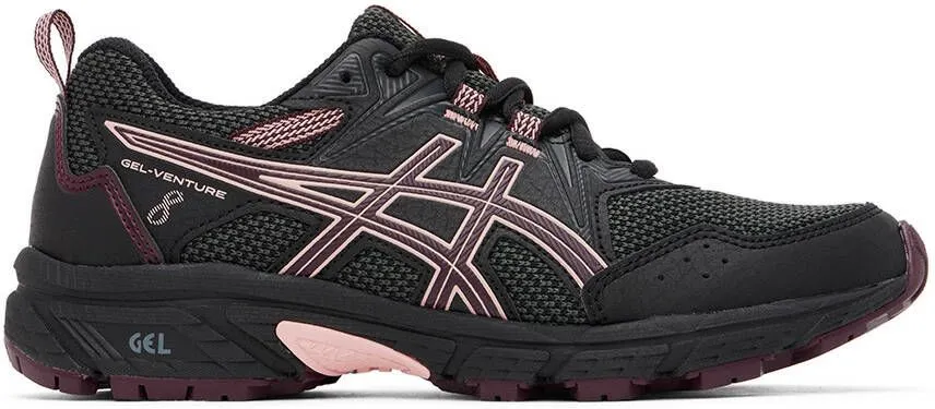 Asics Kids Black & Pink Gel-Venture 8 Big Kids Sneakers