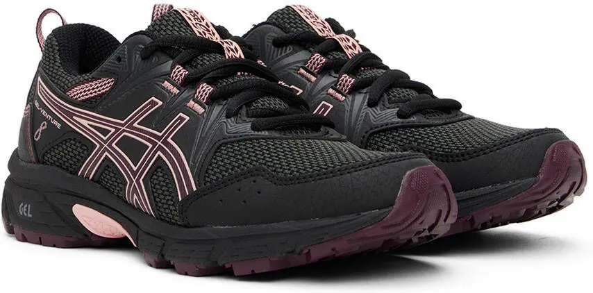 Asics Kids Black & Pink Gel-Venture 8 Big Kids Sneakers