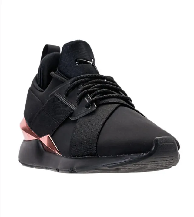 AUTHENTIC Puma Muse Metallic Puma Black Rose Gold Gym 36...