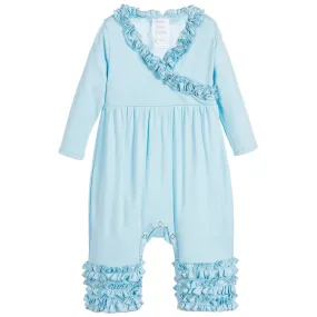 Baby Girls Cinderella Blue 'Olivia' Romper Suit