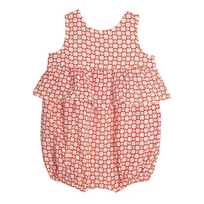 Baby Girls' Mabel + Honey Little Red Wagon Romper