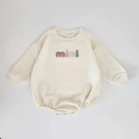 Baby Mini Sweatshirt Romper (0-18m) - Ivory