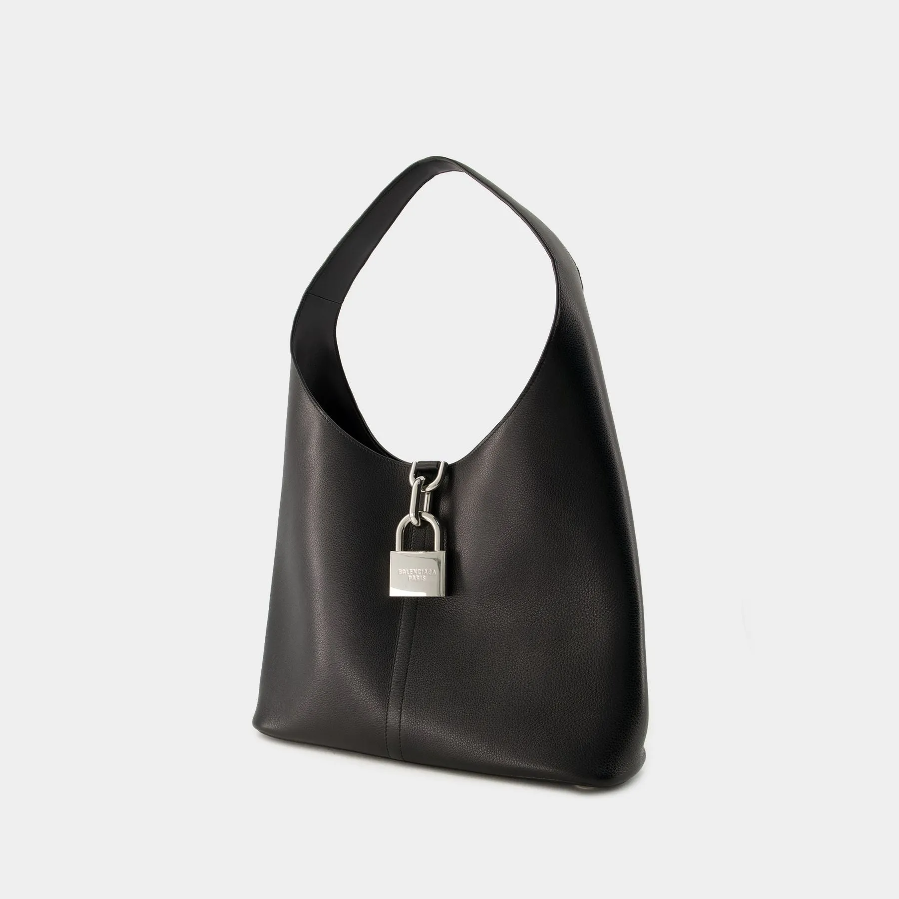 Balenciaga  Locker Hobo M Shoulder Bag - Balenciaga - Leather - Black