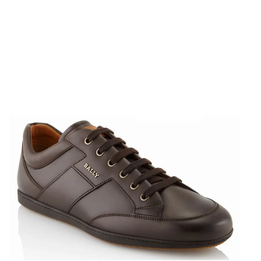 BALLY Mens ULMO/22 Chocolate Calf Washed Sneakers 6185046