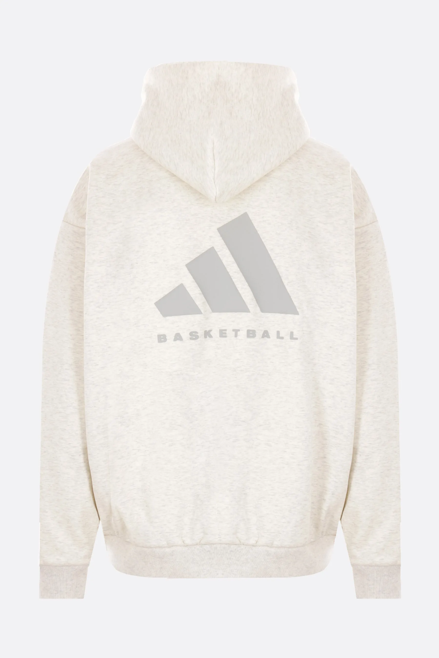 Basketball logo printed recycled fleece hoodie