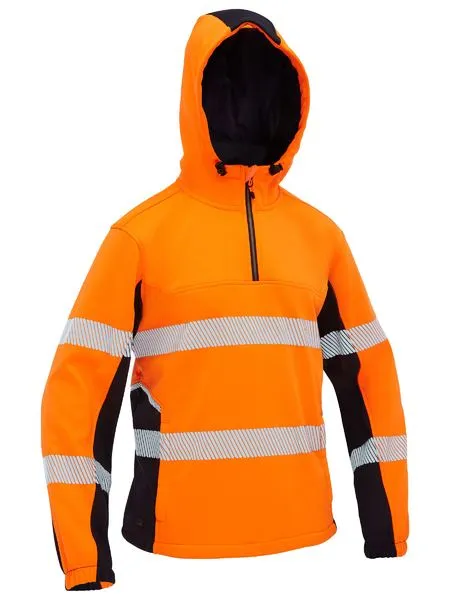 Bisley Flx & Move  Hi Vis Taped Liquid Repellent Fleece Hoodie (BK6571T)-