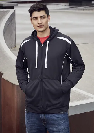 Biz Collection Mens United Hoodie with Full Zip 245gsm