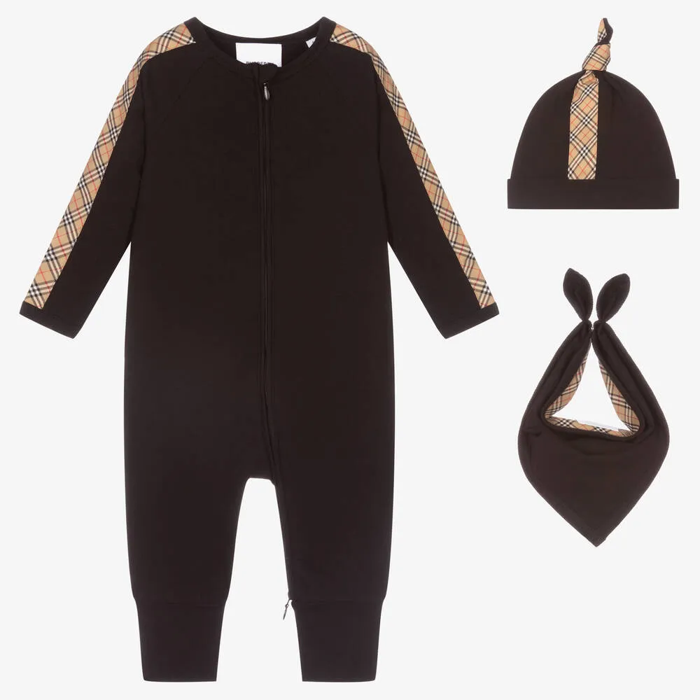 Black 3 Piece Romper Gift Set