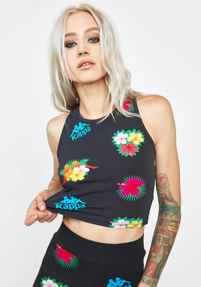 Black Authentic Maluku Crop Tank-