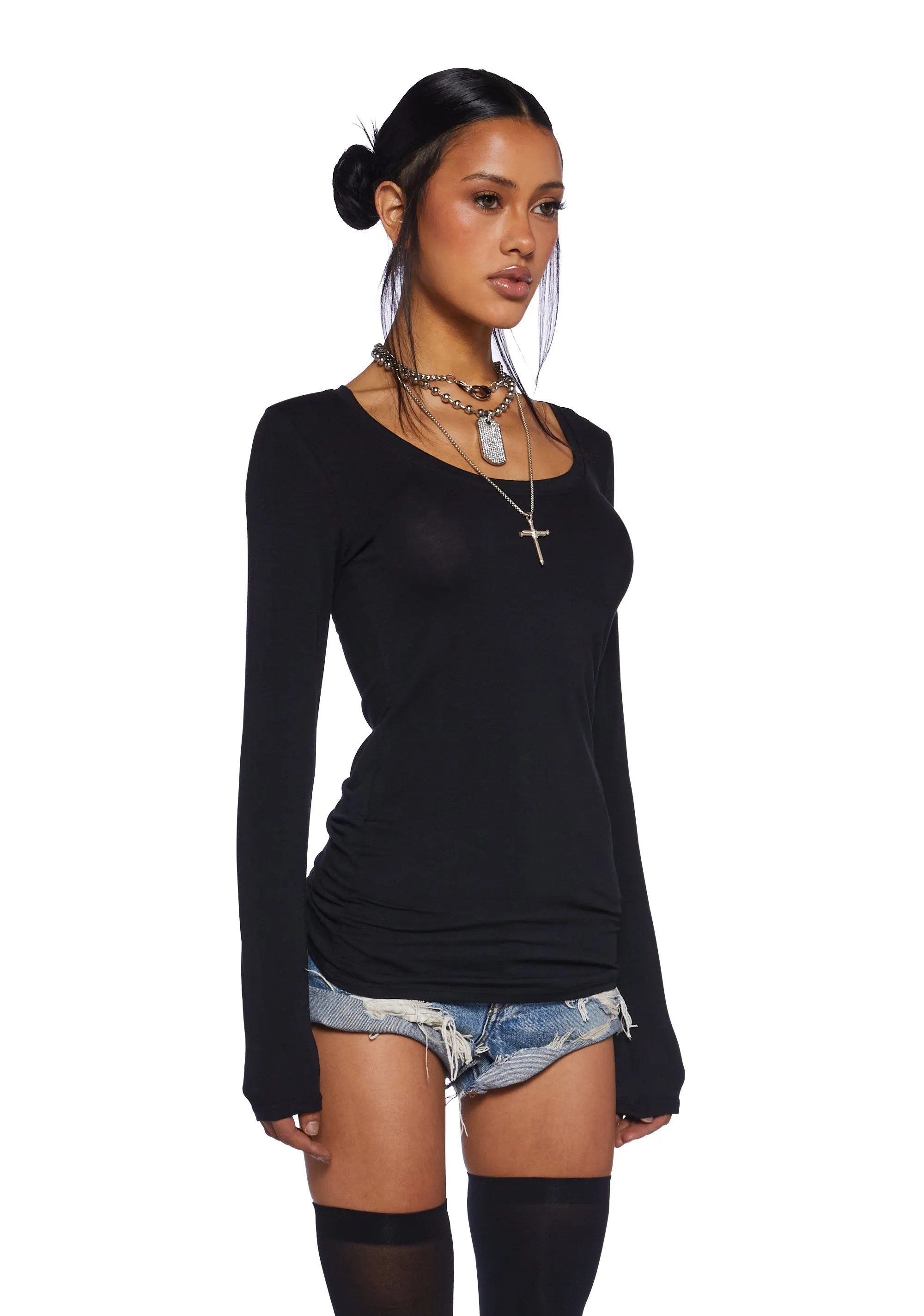 Black Authentic Maluku Crop Tank-