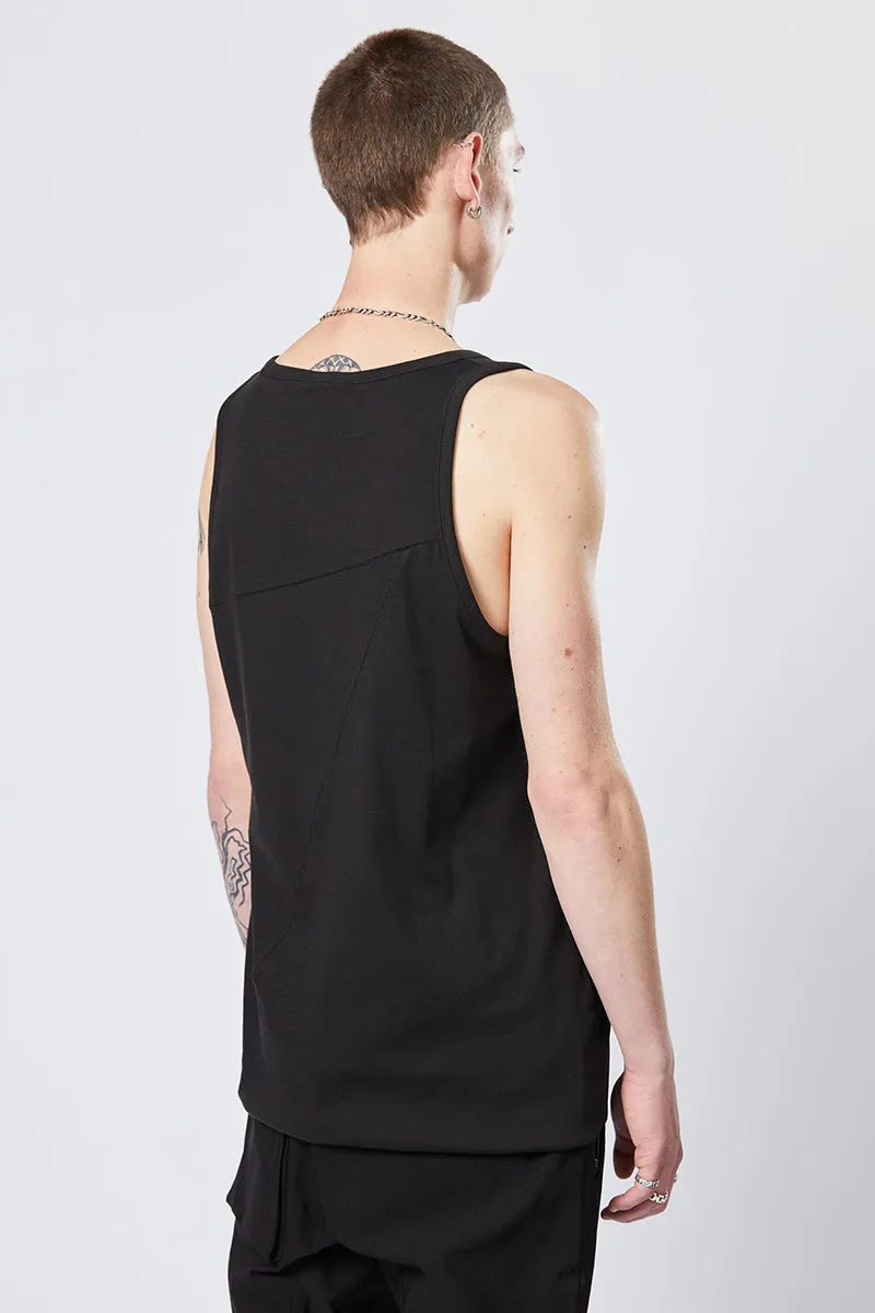 BLACK RIB TANK TOP