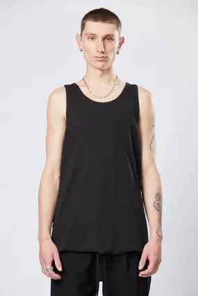 BLACK RIB TANK TOP