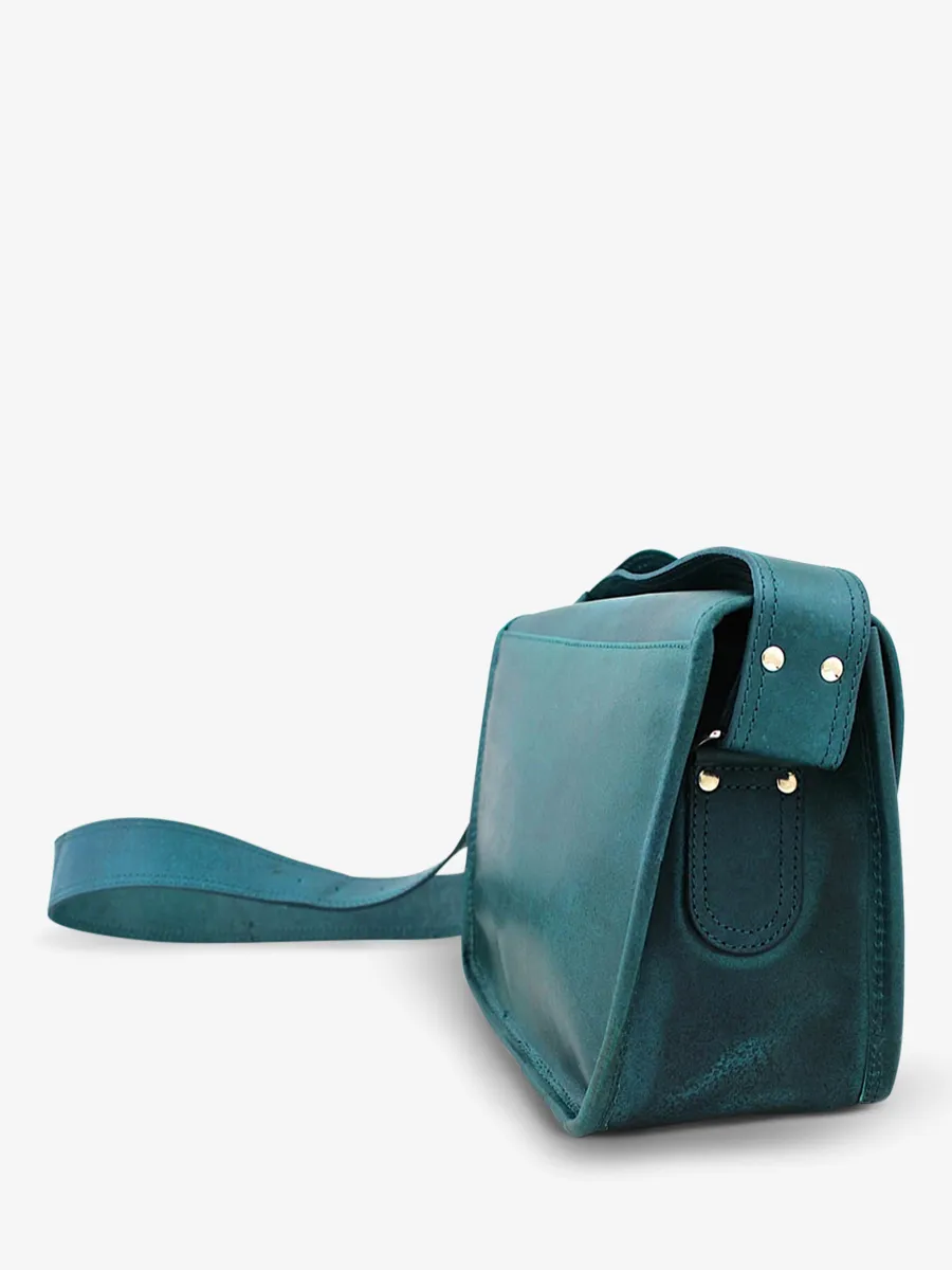 Blue Leather Shoulder Bag - LaSacoche S Cobalt | PAUL MARIUS