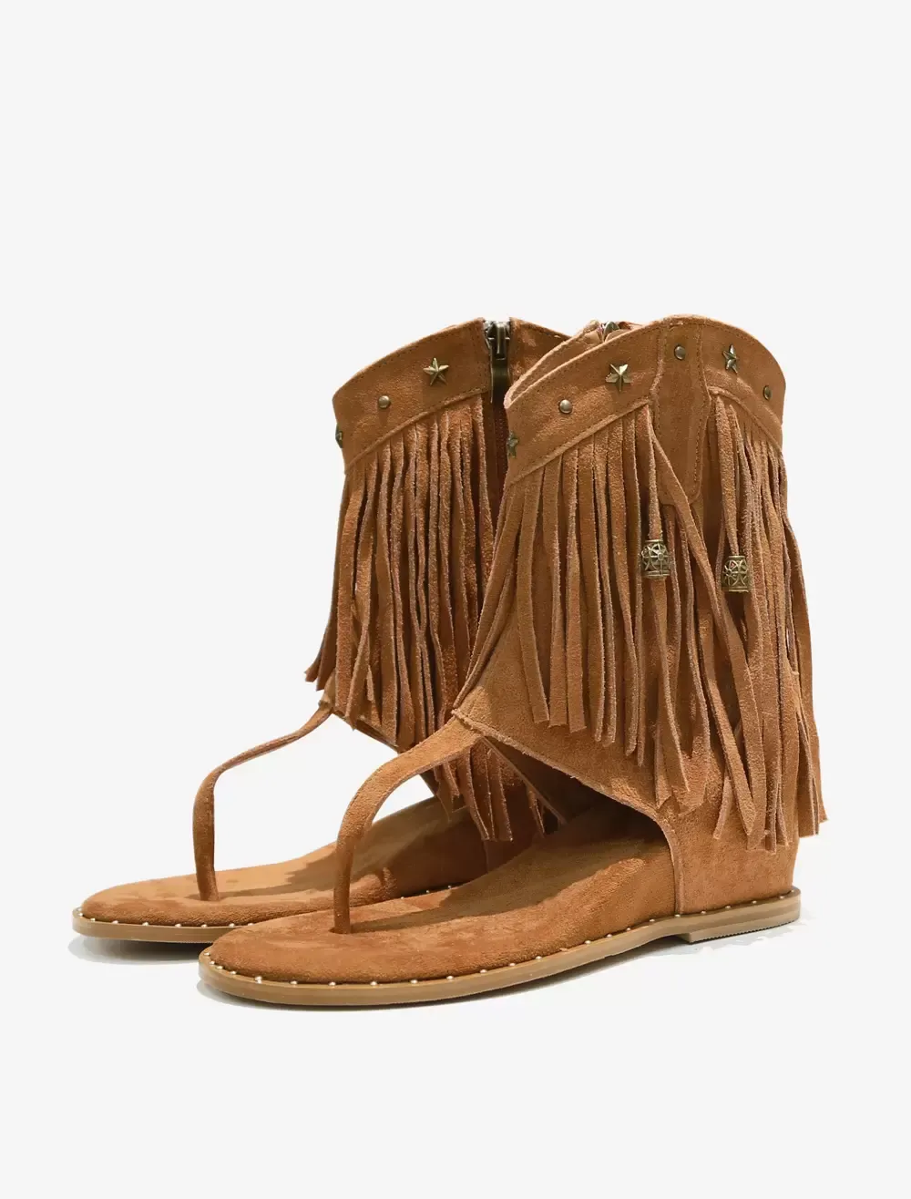 Boho Flat Sandals Flip Flop Bohomia Booties With Tassels