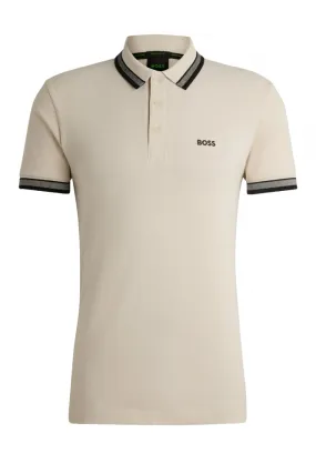 Boss Paddy Polo Shirt Open White